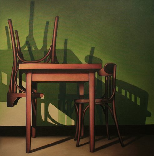 Dialoog 12.  Olie op katoen.  100/ 100 cm.  2024.